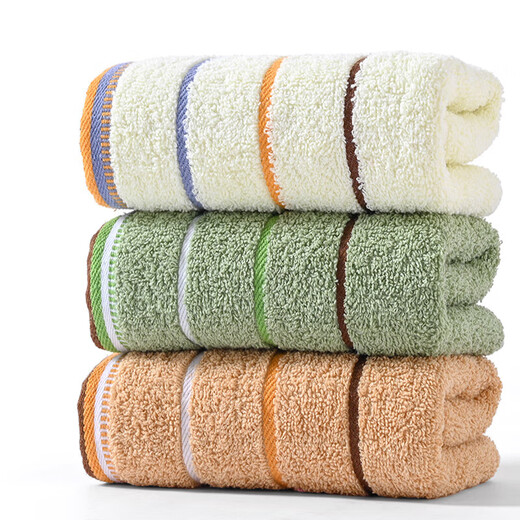 Xinjiang cotton is enlarged and thickened, face wash towel is soft and absorbent, household wipes face, feet, bathes, stripes are random, new invitation exclusive 1 piece 73-33cm