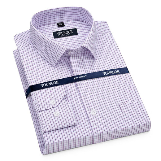 CEO YAGEO Spring and Summer New Men's Pure Slee Camiseta de manga larga de algodón de alta gama y camisa de planchado informal #DP6627 M 170/88a Tamaño 39 Altura 165-17