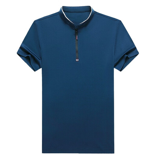 T-shirt à manches à manches courtes de Lilang Collier de support mince d'été masculin Colon Coton Colton Colorde Couleur solide pour hommes Trendy T Black M 165 (adapté au poids 90-120 Jin [Jin est égal à 0,5 kg]))
