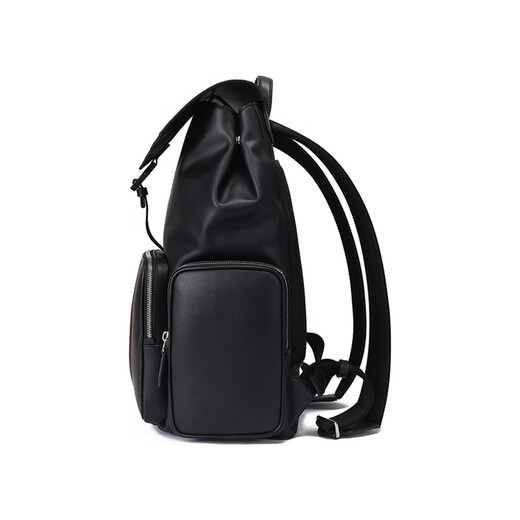 
BALLY Red Rice Stripe Cowhide Leather Textile Backpack Men's Black Black Basic Pack (Bake + Dust Bag)