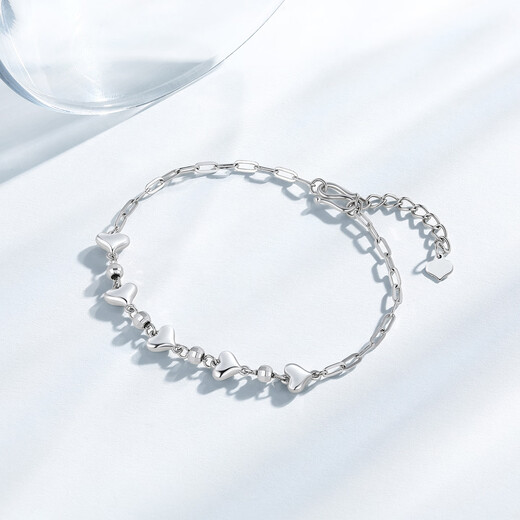 Chao Acer Sparkling Love Beads Platinum Bracelet PT950 Hand Jewelry Stacked Birthday Gift for Women Price Chain length is about 16cm+, including labor cost 590 yuan 5.85g