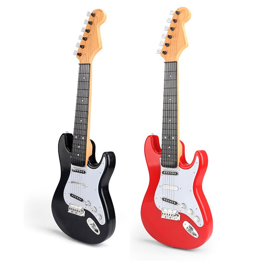 Les enfants de grande taille peuvent jouer des garçons et des filles simulées ukulélé de guitare électronique jouet music instrument de musique débutant guitare électronique rouge passionnée