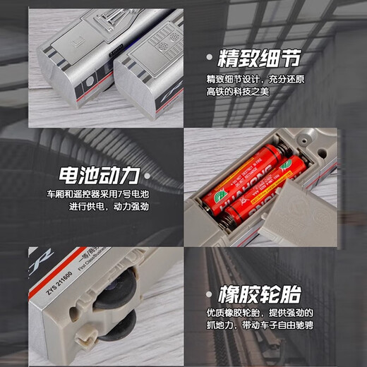 高铁玩具火车遥控合金复兴号动车模型玩具仿真和谐号儿童电动男孩 充电套装【遥控版】复兴号 双节+