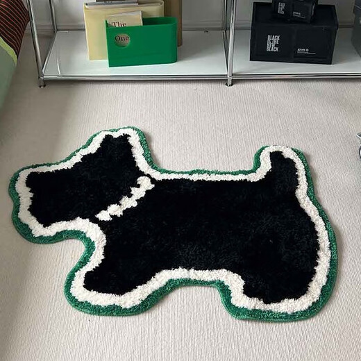 Flash mat cute cartoon puppy special-shaped plush bedroom carpet living room sofa blanket children's blanket room non-slip bedside blanket