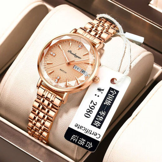 Switzerland's Top Ten Genuine Brand Watches for Women 2025 New Brand-name Mechanical Watches for Women Fully Automatic Waterproof Temperament and Trendy Cherry Blossom Model - Elegant and Noble Gold