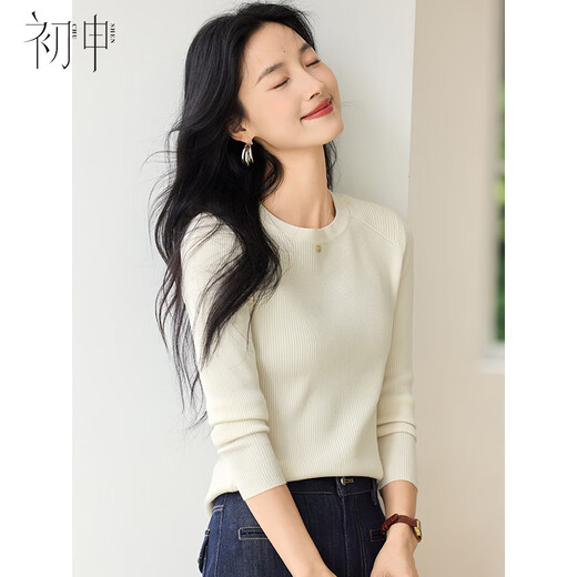 Chushen Chunqiu sweater women's classic round neck stretch slim fit versatile sweater base shirt S53Z071