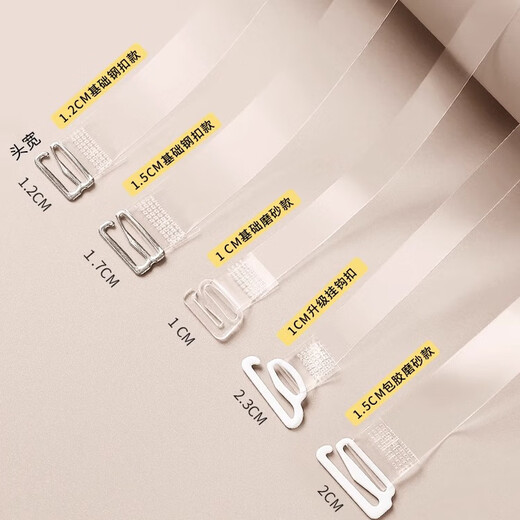 
Invisible invisible shoulder straps for women with thin straps for beautiful back in summer extended markless matte bra straps non-slip replacement bra underwear [invisible and durable] Transparent shoulder straps *1.0cm *1 pair No Specifications