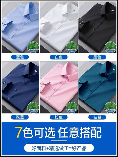 金盾（KINDON）金盾白衬衫男长袖免烫抗皱商务正装结婚上衣休闲半袖纯白色衬衫寸 2件白色+深蓝长袖弹力抗皱 11XL m/3890-112斤