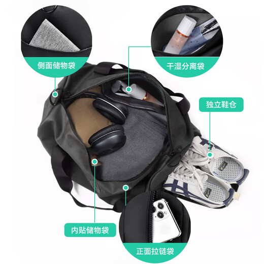 班哲尼旅行包男女士大容量可套拉杆行李箱收纳待产包出差健身手提斜跨袋