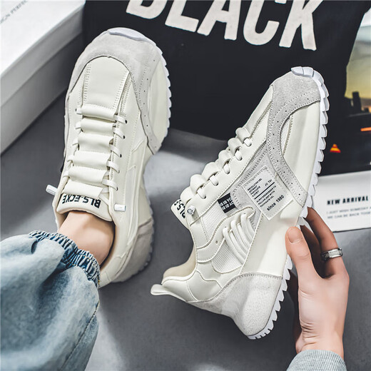 
Lunga men's shoes 2025 summer new breathable versatile sports casual shoes for men's fashionable white shoes thick-soled dad shoes RF-C681 green 41