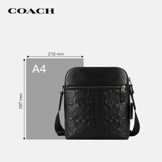 COACH brand direct supply New Year's gift men's HOUSTON small shoulder handbag black 4009