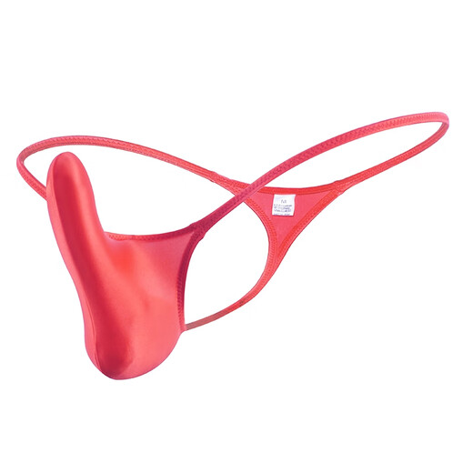 Hochglänzende sexy Herren-Tanga-Ausbuchtung nach oben nach oben unterwäsche glänzend seidig, enge Taille Dünngürtel T-Trous mondhellem monstromig m