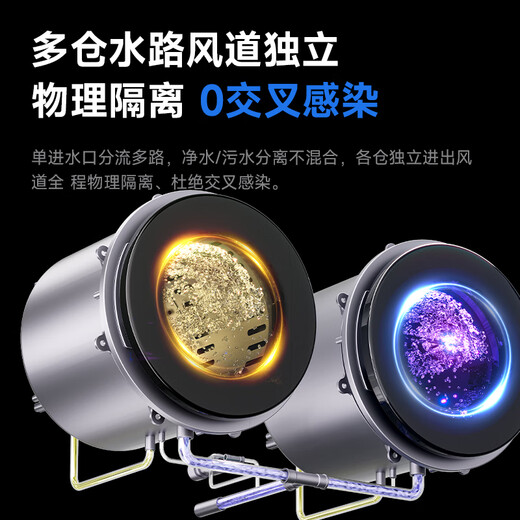 Gelishi wall-mounted double-compartment small underwear washing machine for babies, fully automatic washing and drying integrated drum double barrel mini lazy washing machine, sock washing artifact, desktop pro (stainless steel liner | deep stain removal | free door-to-door installation)