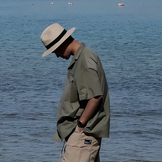 LZJV Sombrero de paja Hombres y mujeres Viajes de verano Hombres hombres de moda