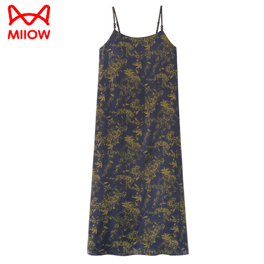 Cat Man (Miiow) Sommereis Seiden sexy Pyjamas mit Brustpolster Nachthemd für Frauen Hosentäter Rock sexy Eis und Schnee Seide losen Sommer-Hauskleidung 13118 XL 120-140jin [Jin gleich 0,5 kg]