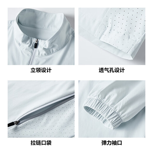 ROMON Ice Silk Sun Protection Jacket for Men Summer Outdoor Fishing Anti-UV Lightweight Breathable Sports Skin Jacket for Men