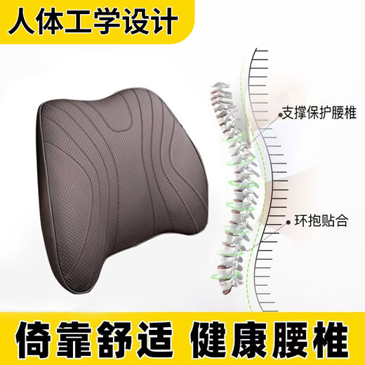 芒芒适用宝马汽车头枕护颈枕腰靠枕座椅ix13567三五系235系开车颈 白色系 至尊黑头腰2件套护颈舒腰 1个