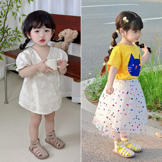 BOE [Official Flagship] OCC Girls' Shoes Baby Toddlers' Shoes New Summer Sandals High Top Children's Rose 9221 Brown 22 Factory Order Price-25 Whole (100 Pairs)