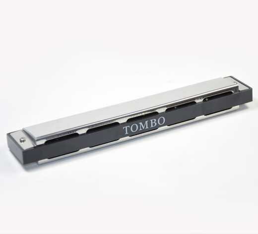Tombo Japan Tongbao 6624p Pure Tone harmonica Harmonic polyphonique à 24 trous pour débutants 6624p Silver Metal Lattice Model Notes Ton