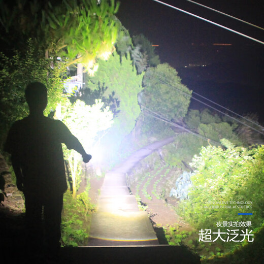 LED强光手电筒爆亮远射多功能侧灯挂钩便携式露营户外家用应急灯 高亮3899K【侧灯+灯罩】待机66天 【伸缩变焦+尾部挂钩】德国精工