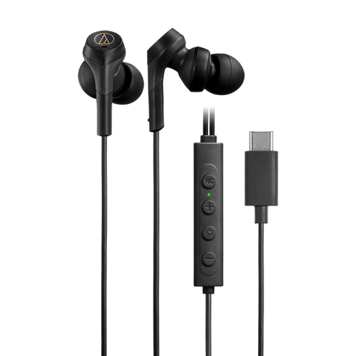 Audio-Technica CKS330NC Noise Canceling Version New Type-C Wired Headphones In-ear Active Noise Cancellation Gaming Esports Chicken Live Broadcast Music Headphones Black