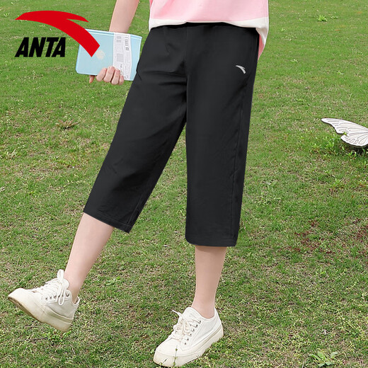 Anta sports shorts for women's cropped pants 2025 summer thin loose casual mid-size pants large size quick-drying running pants men's gray M (170)