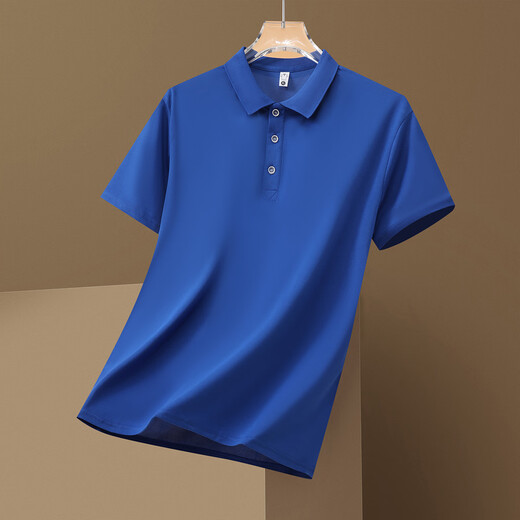 Pierre Cardin Kurzärärmelte T-Shirt Herren 2025 Sommer Neue Ice Silk Polo Kragen Geschäfte Casual Solid Color Halbärztes Hemd Vatertagsgeschenk JS-677 Weiß L.