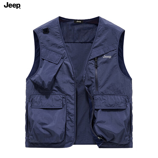 Jeep (JEEP) vest men photography fishing vest summer lightweight mesh multi-pocket work jacket outdoor quick drying vest men