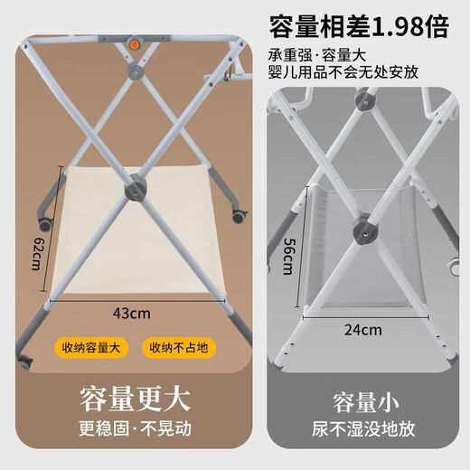 蕉京尿婴儿尿布台多功能操作台布婴儿升降护理换尿布洗澡宝宝新生儿多 星空灰 se基础款无配件