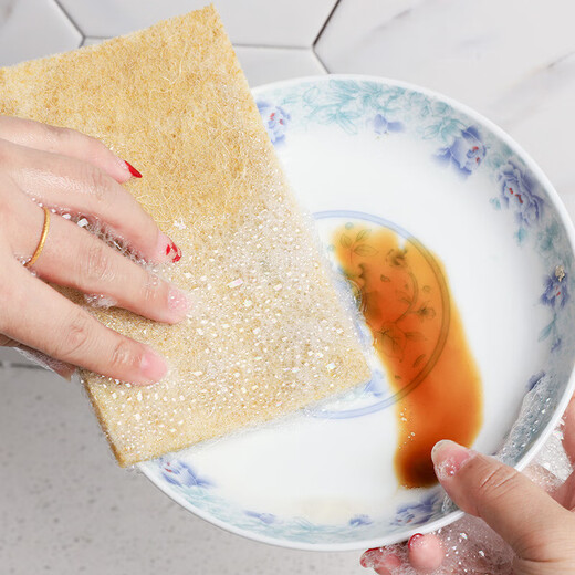 Sisal scouring pad, kitchen special housework emery cleaning rag, wear-resistant, decontamination, pot washing artifact, stove cleaning sisal scouring pad 2 pieces
