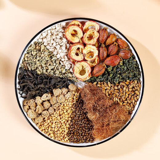 Beijing Tongrentang Qingqianliu, corn silk, mulberry leaves, kudzu root, three crimson, non-high, apocynum, sugar, uric acid, blood pressure, health-preserving tea, basic pack, suitable for moderate symptoms, 80 packs*10g