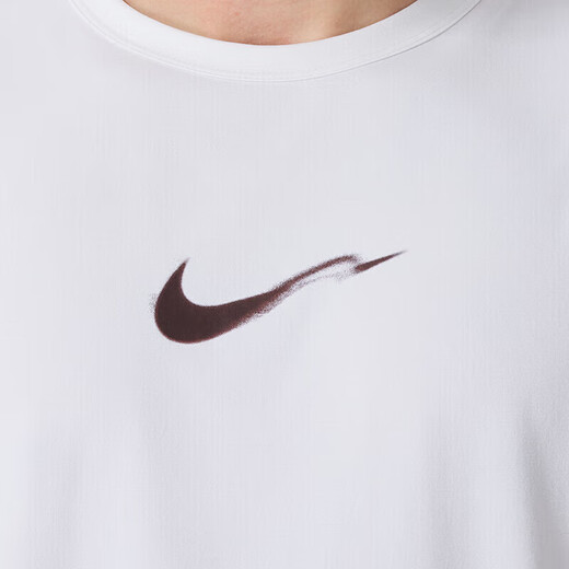 Nike (Nike) Kurzärärtes T-Shirt 2025 Sommer Neue Hyverse-Dri-Fit-Herren-Kurztrocknungen mit halbärmeligem runden Hals-Top Weiß/Burgund/Silber HV4882-100 Schnell trocknend 2xl