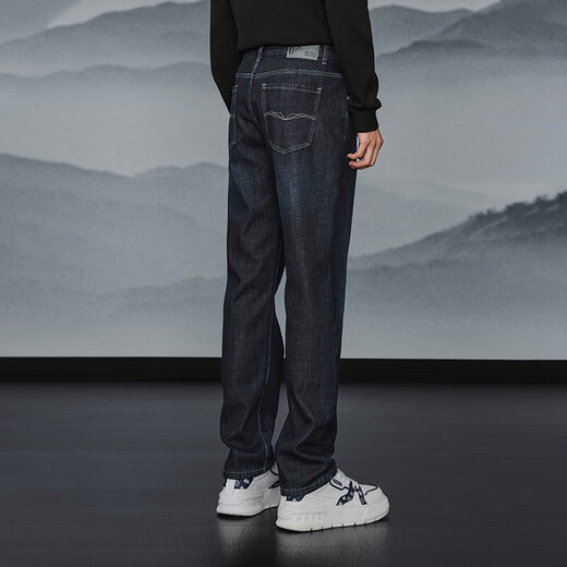 HLA Hailan House Jeans Men's Winter Yixin Series Plus Velvet Straight Pants Men's New Year