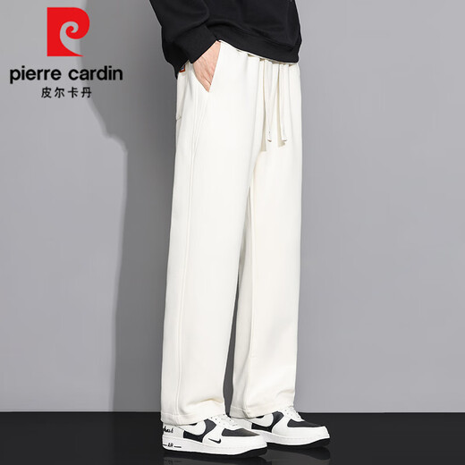 Pierre Cardin Herren Straight Hosen Frühlings- und Sommermodemarke Loose gerade Baumwollhosen Khaki Vielseitige Sportarten und Freizeithosen 6628 Khaki + 6682 Black M [95-115jin [Jin gleich 0,5 kg]]]