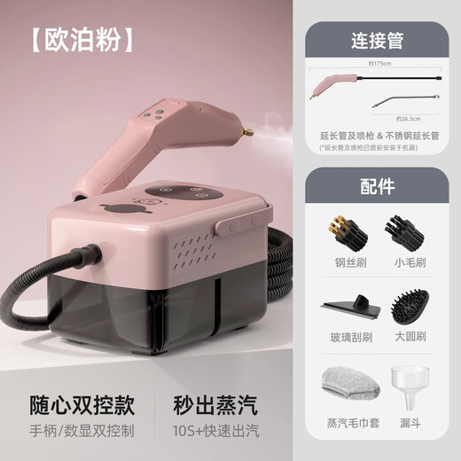 Shantou Lincun Household Steam Cleaning Machine New High Temperature and High Pressure Multifunctional Kitchen Air Conditioning Fabric Steam Cleaning All-in-One Opal Powder - Handle Button + Panel CNC Dual Control