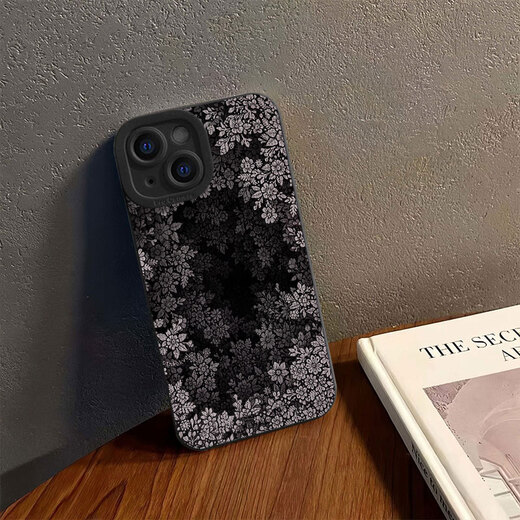 AI -Stil dunkle Blume für IQOO12 Mobiltelefonhülle Vivoiqoo12pro New IQOO11S/10/9/8/7/5/Ty White 695 Retro Small Flower Nummer 1 IQOO12