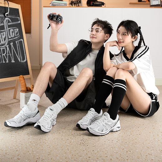 亚瑟士（asics）休闲鞋男鞋女鞋2025新款GT-2160减震运动鞋情侣复古老爹鞋 1203A275-110/白色/银色/主图款/ 36