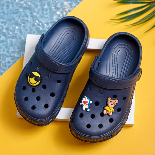 Huili Cross Hole Shoes Boys Summer Style sin deslizamiento al aire libre zapatos de playa Zapatos para niños zapatillas para niños Bolsa suave de la suela