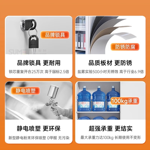 Yonghuan eight-door locker employee storage cabinet workshop storage cabinet cupboard shoe cabinet iron office cabinet against wall five-door locker complete delivery damage compensation 1396mm