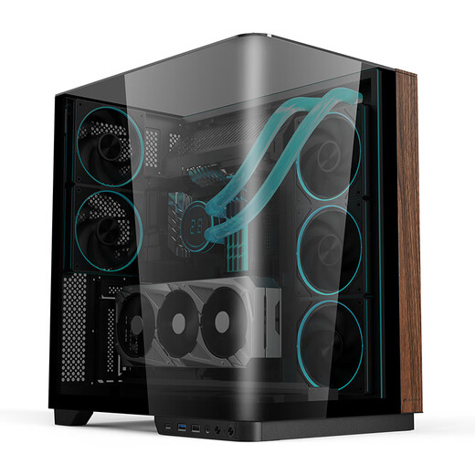 EMACHINES Acer acer Zeus smart screen UItra+ boîtier d'ordinateur verre à trois faces verre incurvé intégré vue sur la mer chambre 360 ​​refroidissement par eau/Type-C/prise arrière de la carte mère/carte graphique installation verticale Zeus smart screen UItra+V333R noir (verre incurvé)