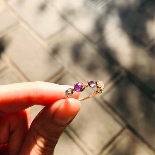 YIBIY2025 latest Maojia 18K Thanos ring retro style AU750 18K yellow (ready in stock) Hong Kong code No. 11