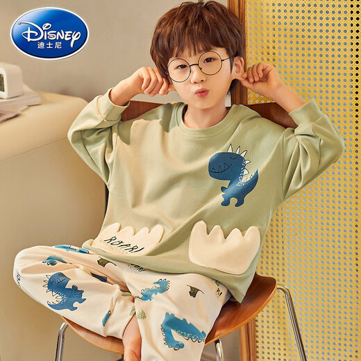 Disney boys pajamas pure cotton cartoon spring and autumn medium and large children long sleeves 2025 new children's home clothes little boy autumn style F12596 long sleeve boy average size 12 size recommended height 110-120, weight