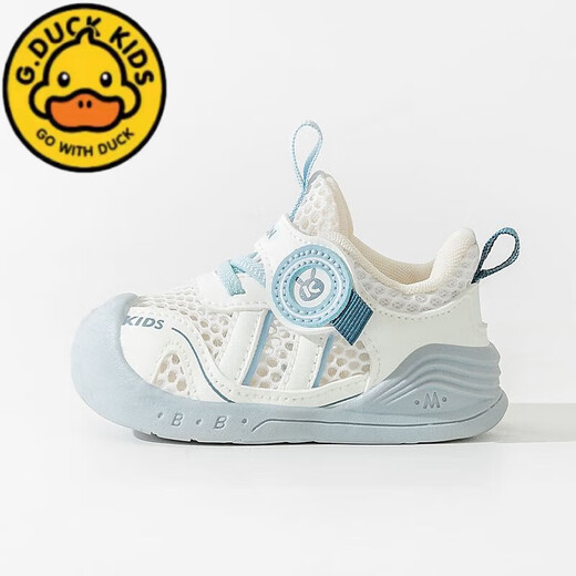 
G.DUCKKIDS little yellow duck baby functional shoes summer mesh 1-2 years old 3 lightweight breathable baby toddler shoes spring and summer children's shoes 9272 single net blue 16 size inside length 12.2cm