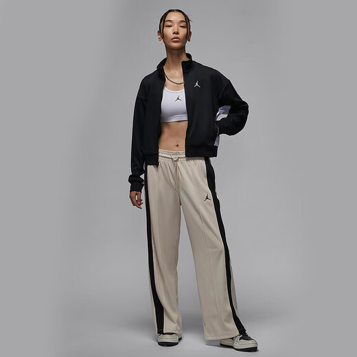 
Nike (NIKE) Jordan Women's Knitted Jacket Spring Jacket Loose Spliced ​​Laminated Collar Top FV7105-010 FV7105-010 S