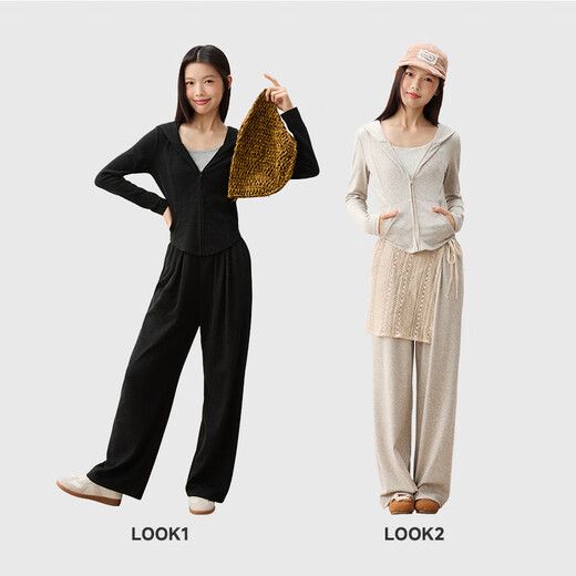 Warrior hooded cardigan jacket for women in autumn 2025 skin-friendly soft and glutinous casual and versatile slim fit fashionable women's top