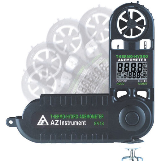 Kezhitu Hengxin AZ folding anemometer handheld anemometer air meter air volume meter air speed accuracy meter compass weather vane AZ9871 split air speed recorder with thermal sensitive