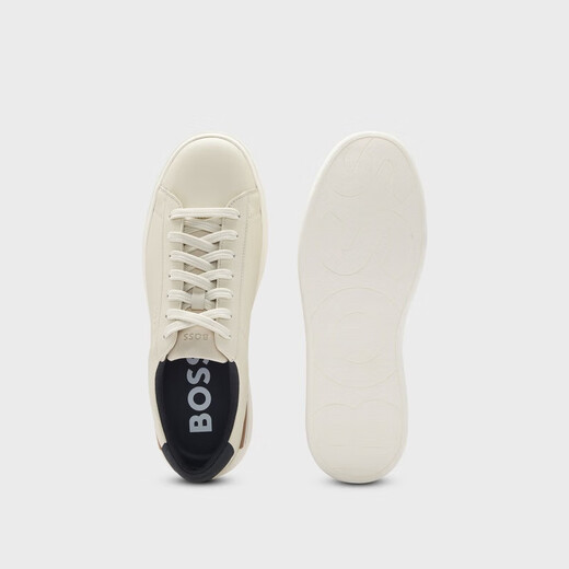 雨果博斯（HUGO BOSS）BLACK 标志性条纹皮革运动鞋50543440_124 39