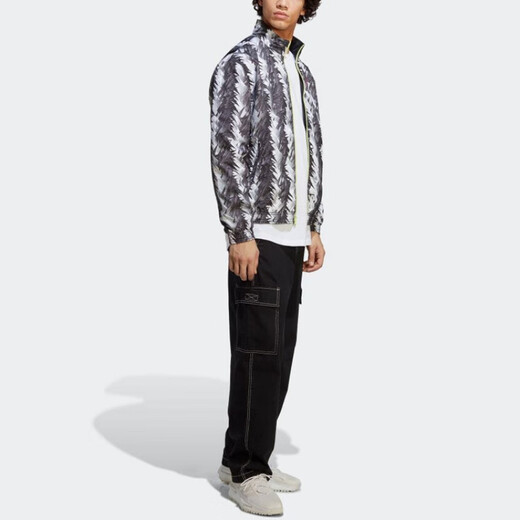 adidas two-sided stand-up collar jacket men's black black XS