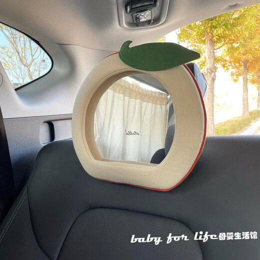 Ins Koreanauto Baby Babysicherheit Sitz Apfel Form Rückspiegel Reflektor Anti-Fall-Acrylspiegel Kaninchen
