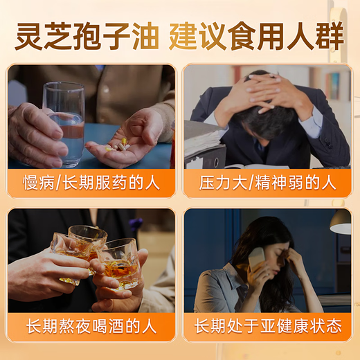 元生泰高三萜灵芝孢子油软胶囊赤灵芝孢子粉精华中老年人营养品保健品 24粒*15盒（季度量）